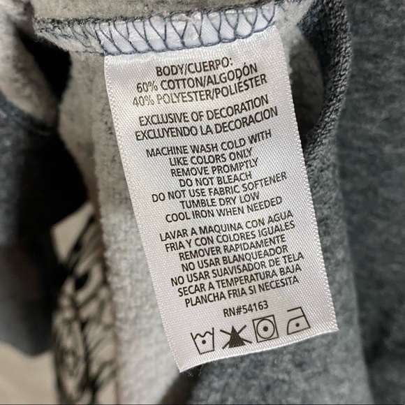 Calvin Klein grey cowl neck pullover logo sweater with side slits size M - Picture 8 of 9